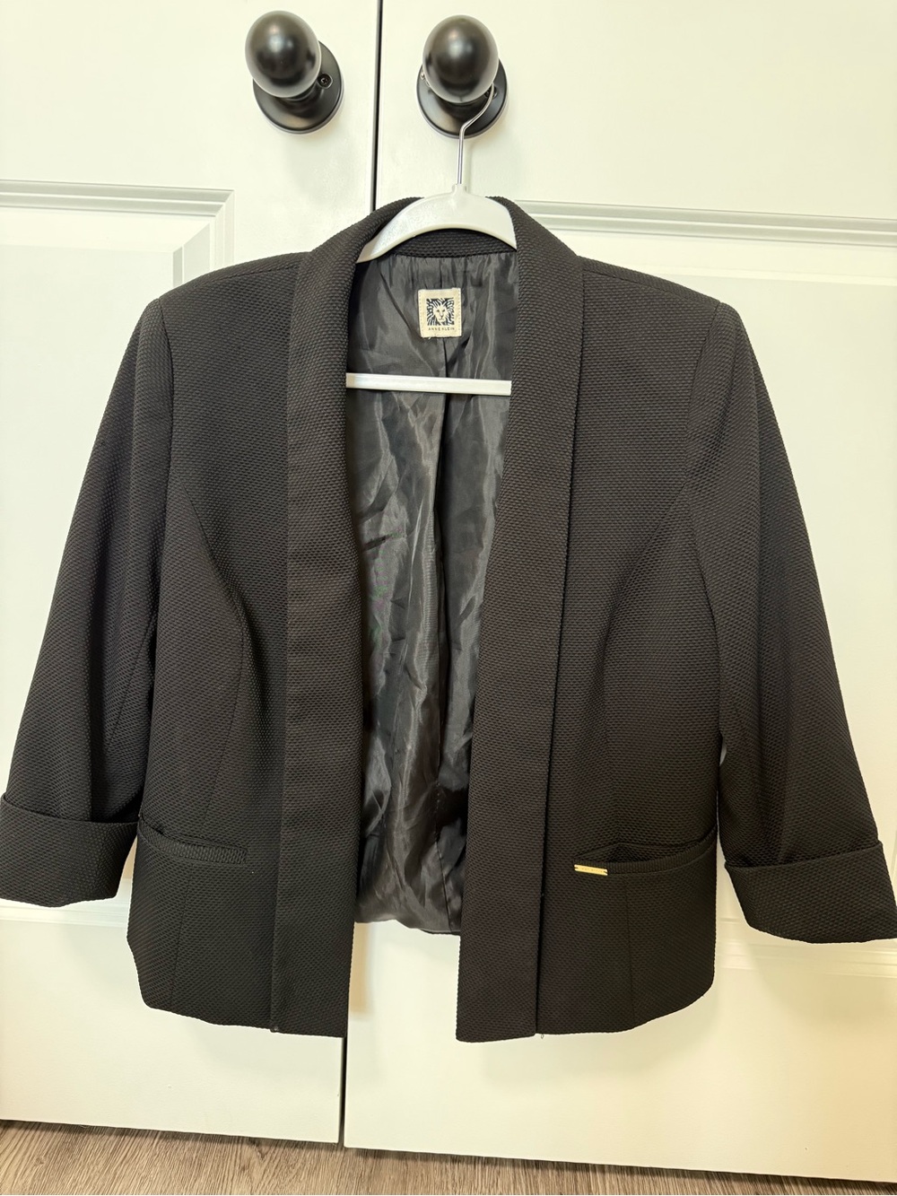 Black Women's Open-Front Blazer Jacket - Unbranded